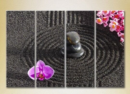 Pictură Rainbow Polyptych Orchids and massage stones 01 (2932322)