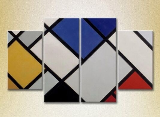Картина Rainbow Polyptych Red blue cage 02 (2230374)
