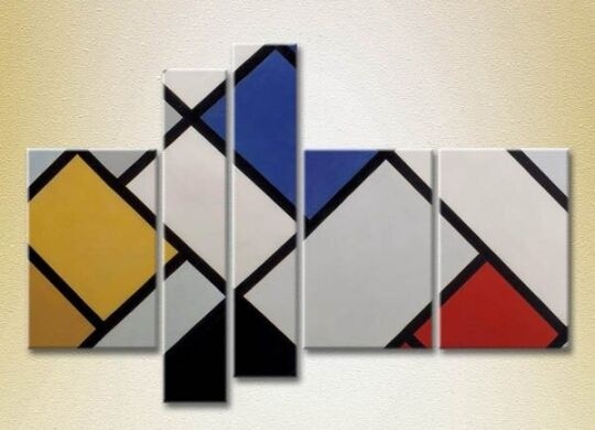 Картина Rainbow Polyptych Red blue cage 07 (2231719)