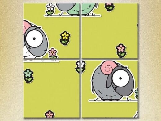 Картина Rainbow Polyptych Sheep (2230525)