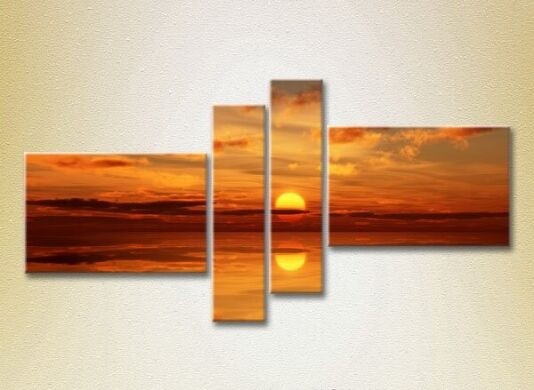 Pictură Rainbow Polyptych Sunset (2223674)