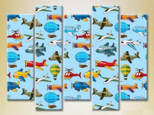 Картина Rainbow Polyptych Texture Air Transport 04 (2231814)