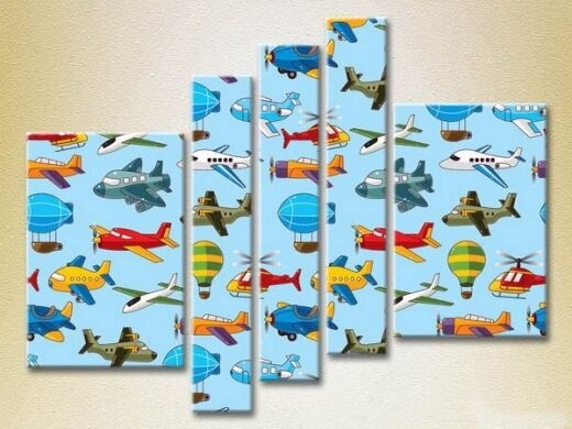 Pictură Rainbow Polyptych Texture Aircraft 06 (2231816)