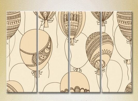 Картина Rainbow Polyptych Texture balloons 01 (2230625)