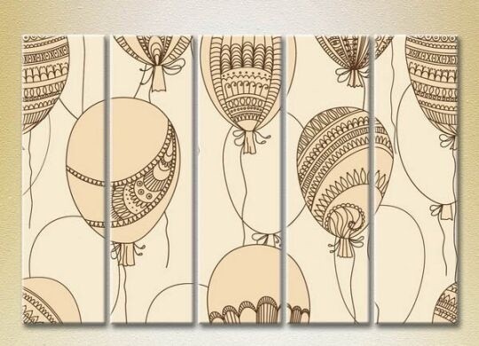 Pictură Rainbow Polyptych Texture balloons 03 (2231832)