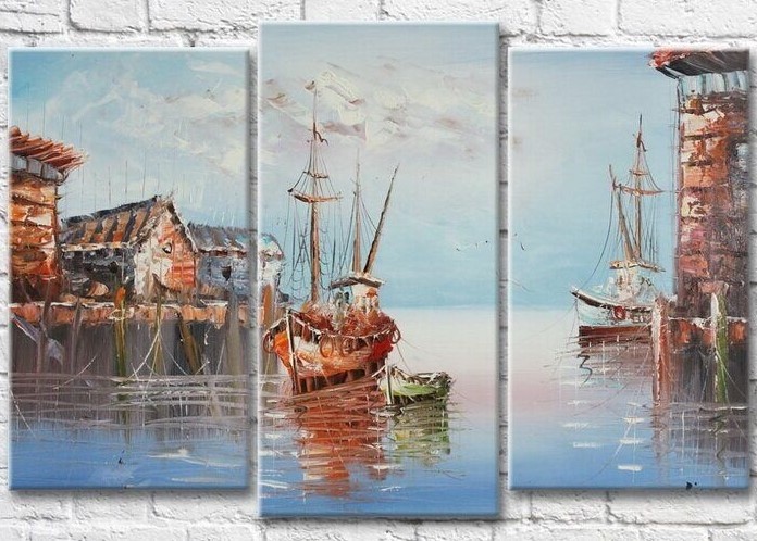 Картина Gallerix Fishing boats at the pier (3485215)