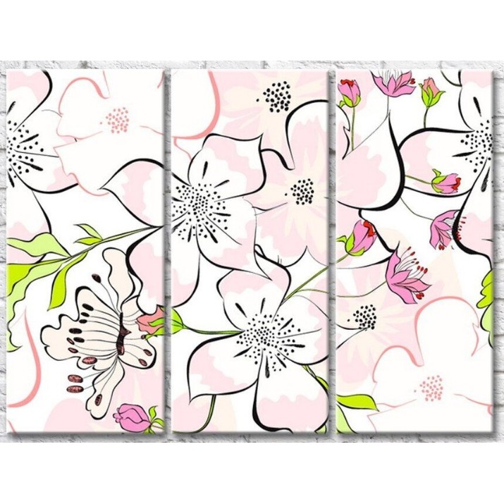 Картина Gallerix Floral abstraction graphic drawing (500806)