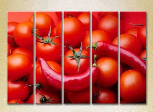 Картина Rainbow Polyptych Tomatoes and Chili 10 (2224606)