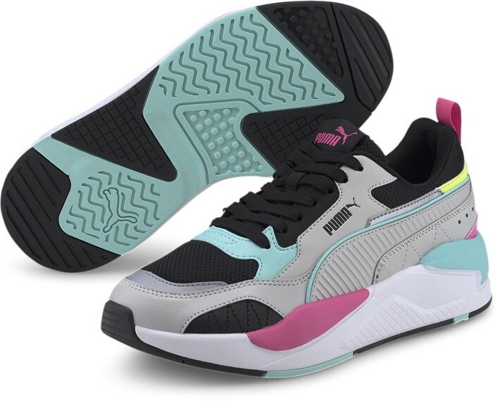 Кроссовки женские Puma X-Ray 2 Square Gray Violet/Puma Black/Aruba Blue/Luminous Pink 36