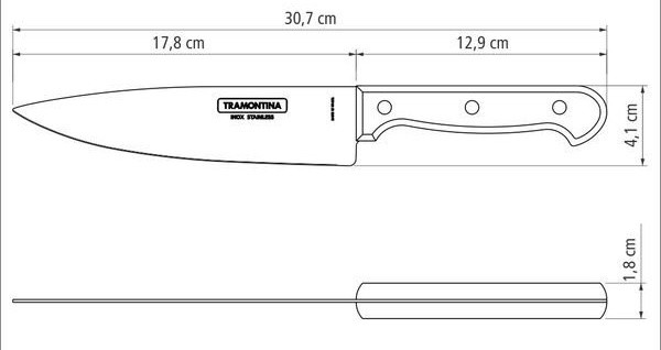 Cuțit Tramontina Polywood 17.5cm (21131/197)