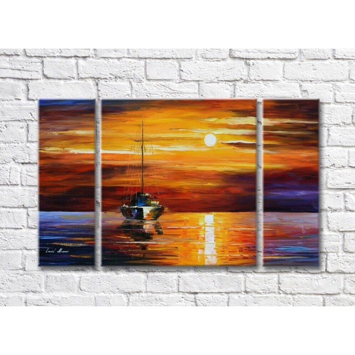 Pictură Rainbow Sailboats at sunset (35110195)