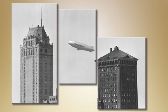 Pictură Rainbow Triptych Airship (1523144)