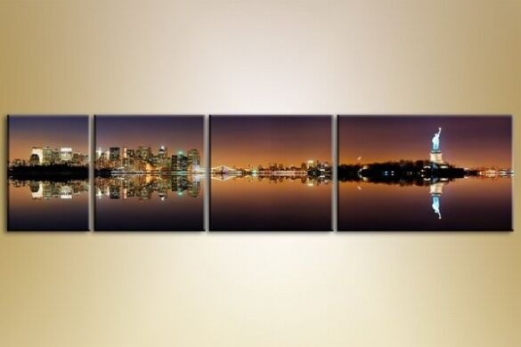 Картина Gallerix Polyptych 4 New York and the Statue of Liberty (1430799)