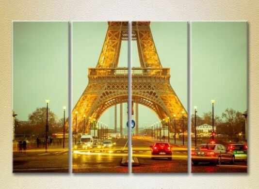 Картина Gallerix Polyptych At the foot of the Eiffel Tower (2718211)
