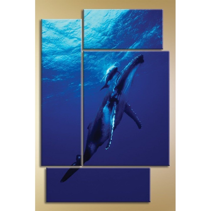 Картина Gallerix Polyptych Blue Whale (1529803)
