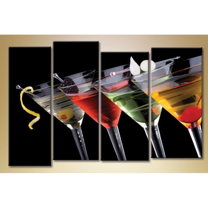 Картина Gallerix Polyptych cocktail glasses (1547186)