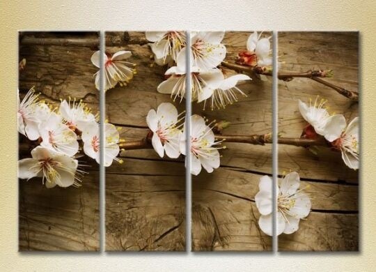 Картина Gallerix Polyptych Flowering branch on board 01 (2932368)