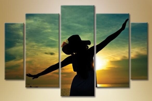 Pictură Gallerix Polyptych girl at sunset (1529779)