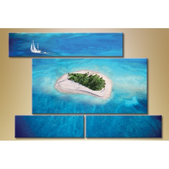 Картина Gallerix Polyptych island and yacht (1529788)