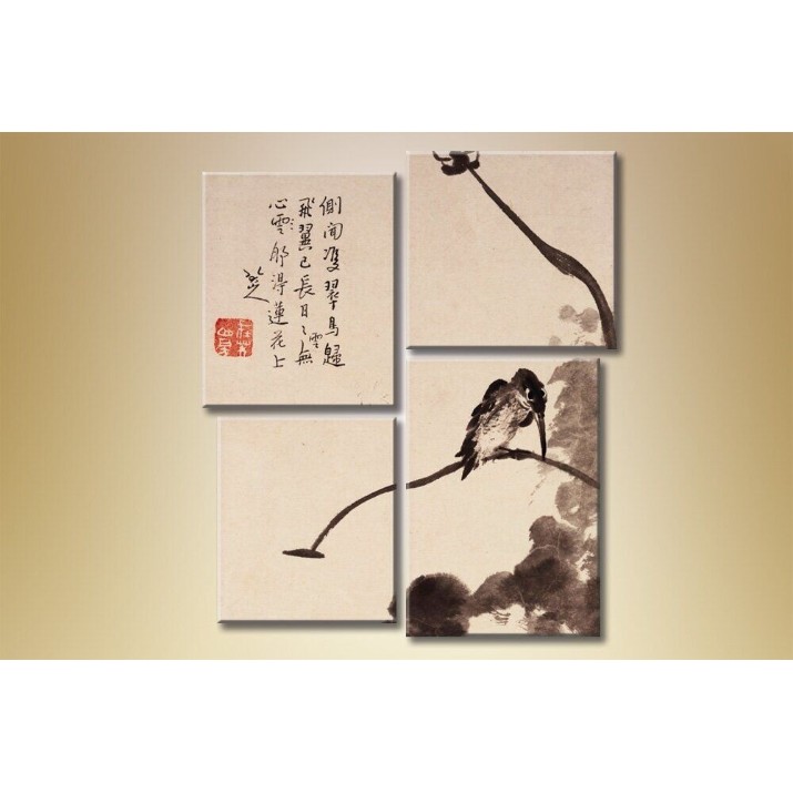 Картина Gallerix Polyptych Japanese bird (1563257)