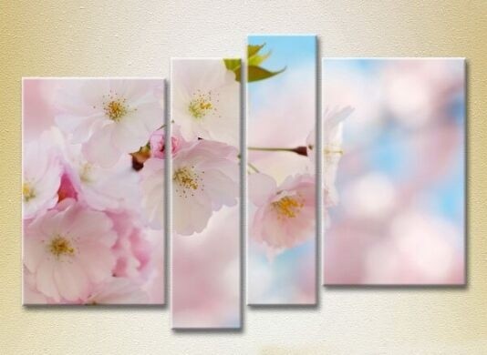 Pictură Gallerix Polyptych Sakura Flowers 02 (2932373)