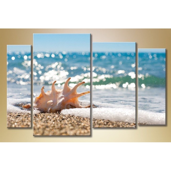 Картина Gallerix Polyptych seashell on the beach (1529799)