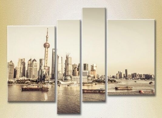 Pictură Gallerix Polyptych Shanghai Skyscrapers 02 (2718200)