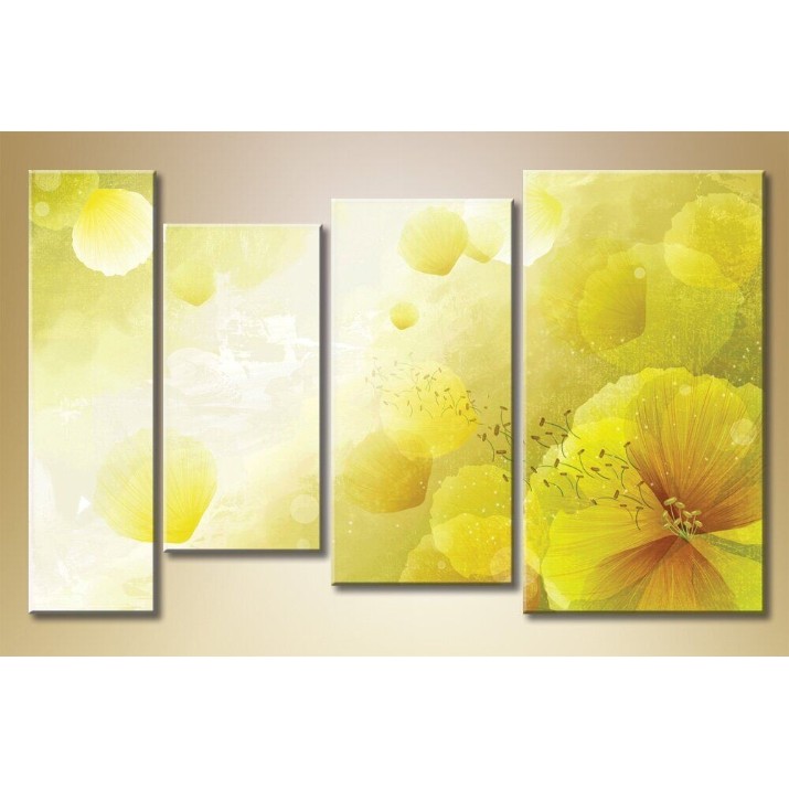 Картина Gallerix Polyptych yellow flowers (1563247)