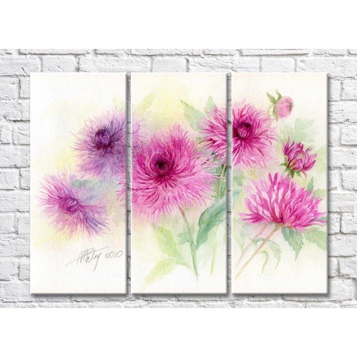 Картина Gallerix Purple dahlias drawing (500750)