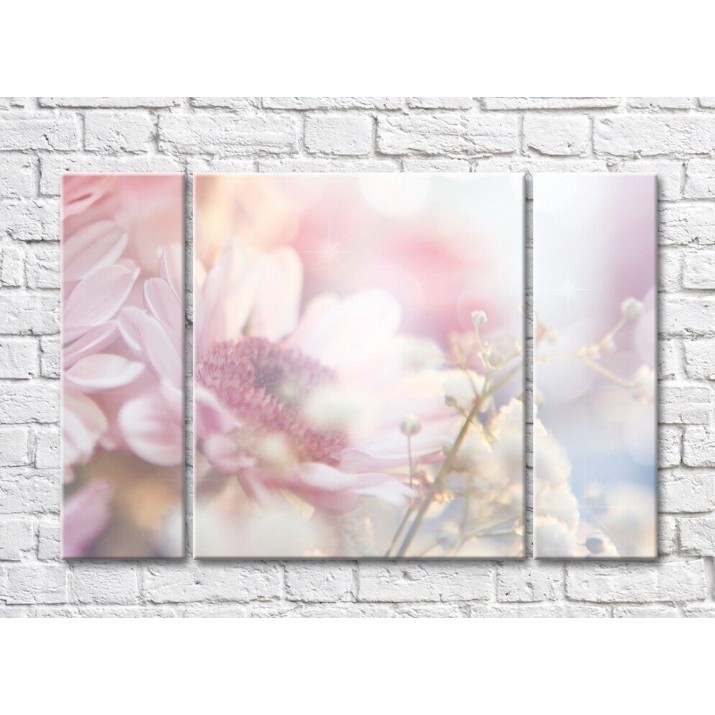 Pictură Gallerix Transparent lilac background with flowers (500538)