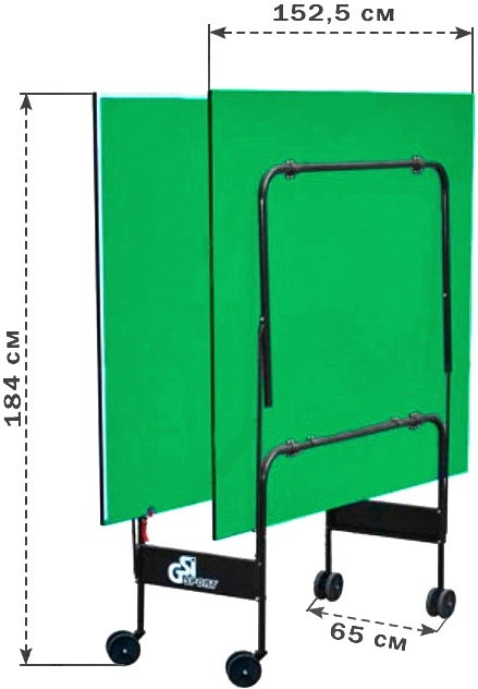 Masă de tenis GSI Sport Athletic Light Gp-2 Indoor Green