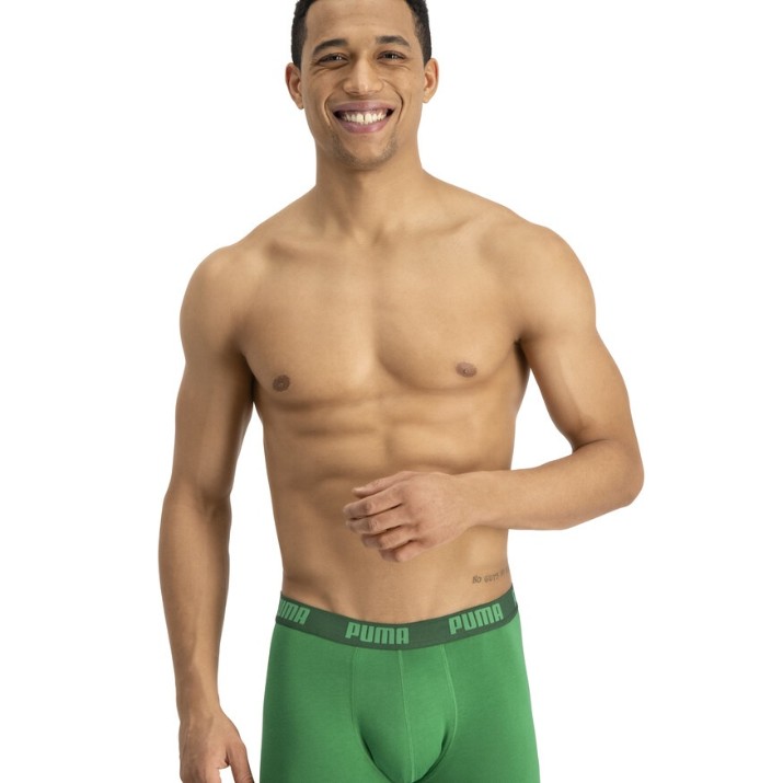 Сhiloţi pentru bărbați Puma Basic Boxer 2P Amazon Green L
