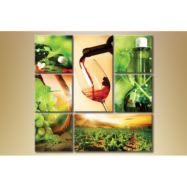 Pictură Gallerix Polyptych wine and vineyards 2 (1547189)