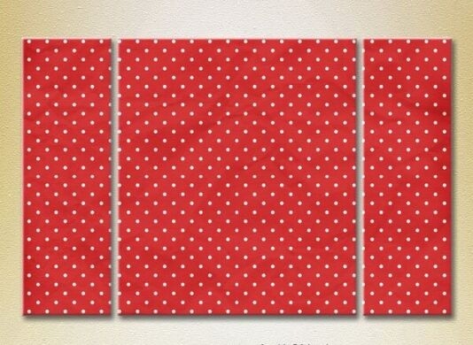 Картина Magic Color Triptych Red/White dots (2229549)
