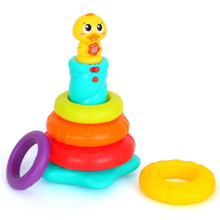 Piramida Hola Toys Little Rainbow Duck Stacking Toy (2101)