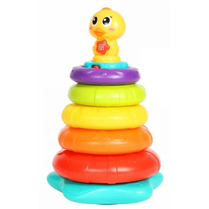 Piramida Hola Toys Little Rainbow Duck Stacking Toy (2101)
