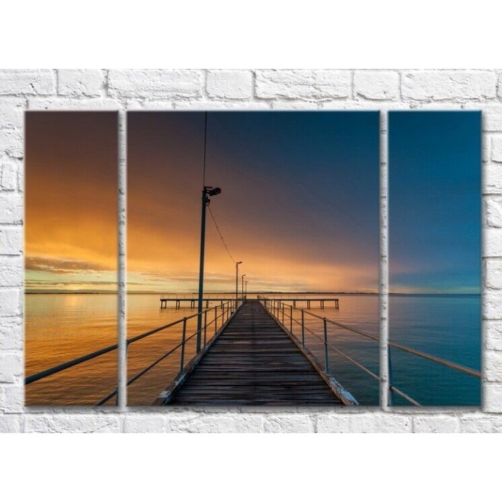 Pictură Magic Color Wooden pier with railings in the sea (3469220)