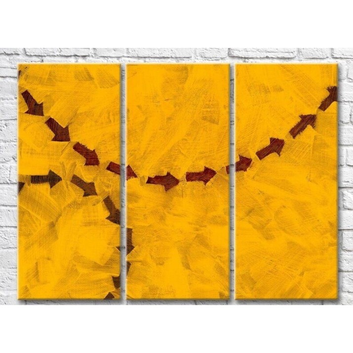 Картина Magic Color Yellow background with arrows (3499085)