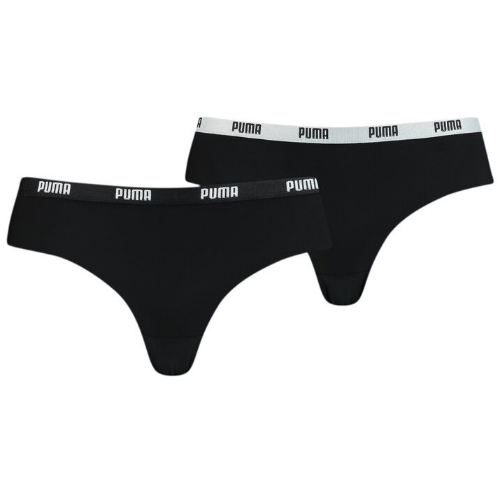 Женские трусы Puma Women Microfiber Brazilian 2P Pack Black S