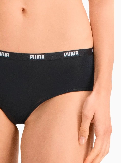 Женские трусы Puma Women Microfiber Brazilian 2P Pack Black XS