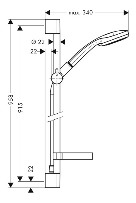 Душевой набор Hansgrohe Croma 100 Multi (27774000)
