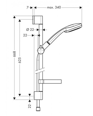 Душевой набор Hansgrohe Croma 100 Multi (27775000)
