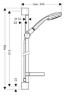 Душевой набор Hansgrohe Croma 100 Vario (27771000)