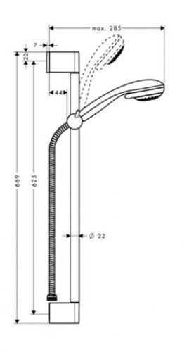 Душевой набор Hansgrohe Crometa 85 Multi (27767000)