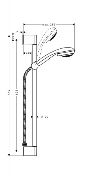 Душевой набор Hansgrohe Crometa 85 Vario (27763000)