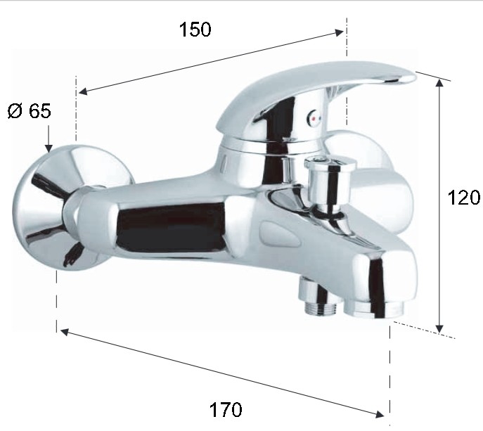 Смеситель для ванны Remer Giga G052