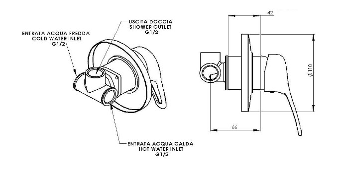 Смеситель для душа Remer Musa M30