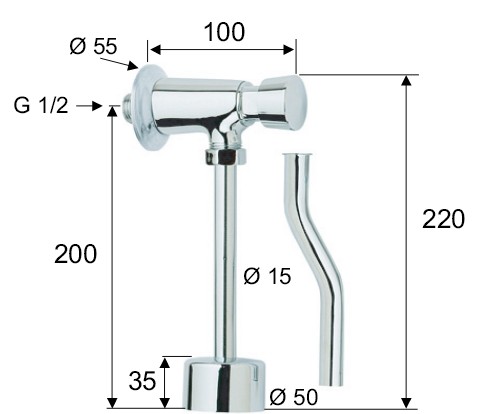 Robinet sensor pentru pisoar Remer Tempor TE855
