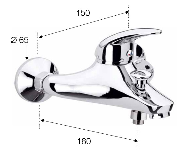 Смеситель для ванны Remer Ten T05CS
