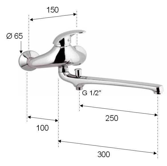 Смеситель для ванны Remer Ten T46CS